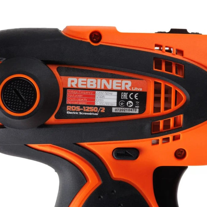 Шуруповерт мережевий Rebiner RDS-1250 двошвидкісний
