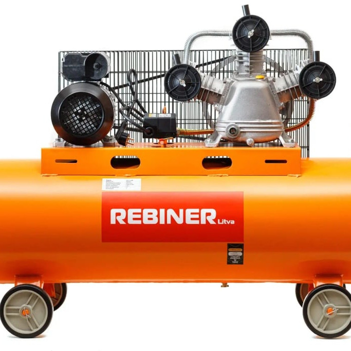 Компресор трициліндровий Rebiner 120 л (4.5 кВт, 620 л/хв, 220 В)