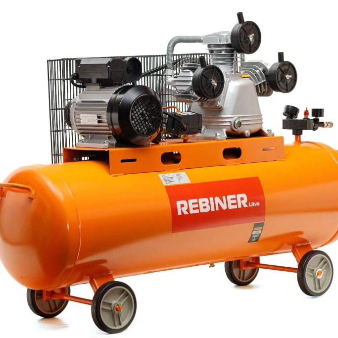 Компресор трициліндровий Rebiner 120 л (4.5 кВт, 620 л/хв, 220 В)