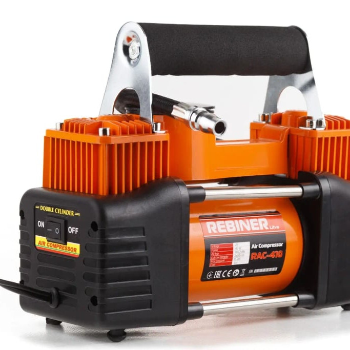 Компресор автомобільний Rebiner RAC-410 двопоршневий