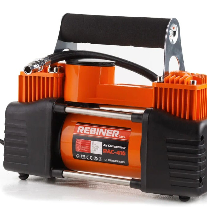 Компресор автомобільний Rebiner RAC-410 двопоршневий