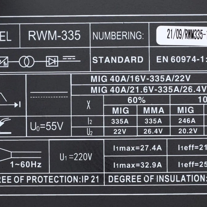 Зварювальний напівавтомат Rebiner RWM-335