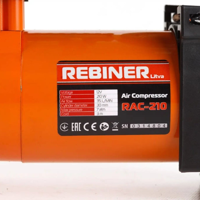 Компресор автомобільний Rebiner RAC-210