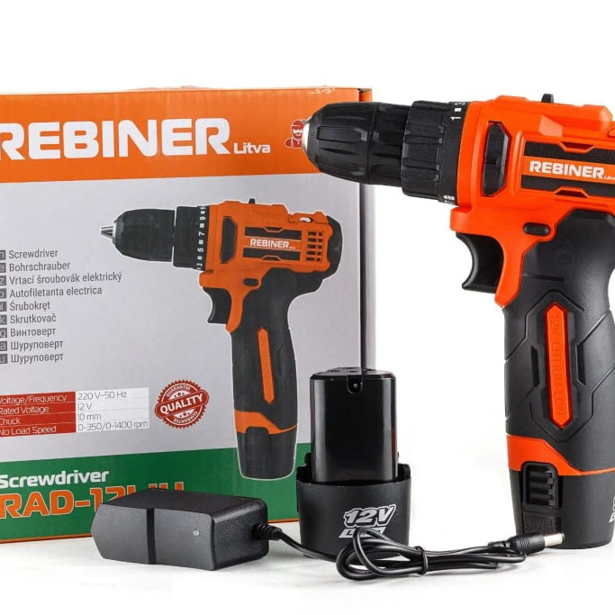 Шуруповерт акумуляторний Rebiner RAD-12LiH