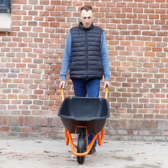 Тачка будівельна Rebiner 110 л з пластиковим коритом