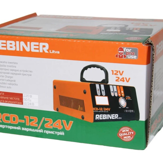 Інверторний зарядний пристрій Rebiner RCD-12/24V