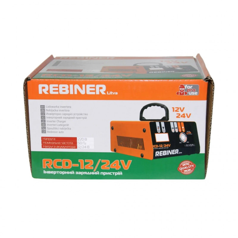 Інверторний зарядний пристрій Rebiner RCD-12/24V