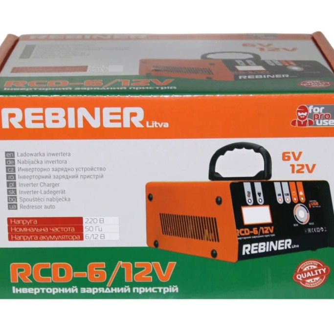 Инверторное зарядное устройство Rebiner RCD-6/12V